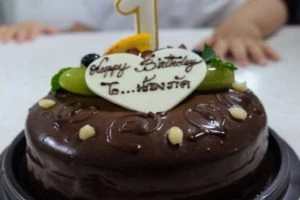 Love at first bite Chiang Mai birthday cake
