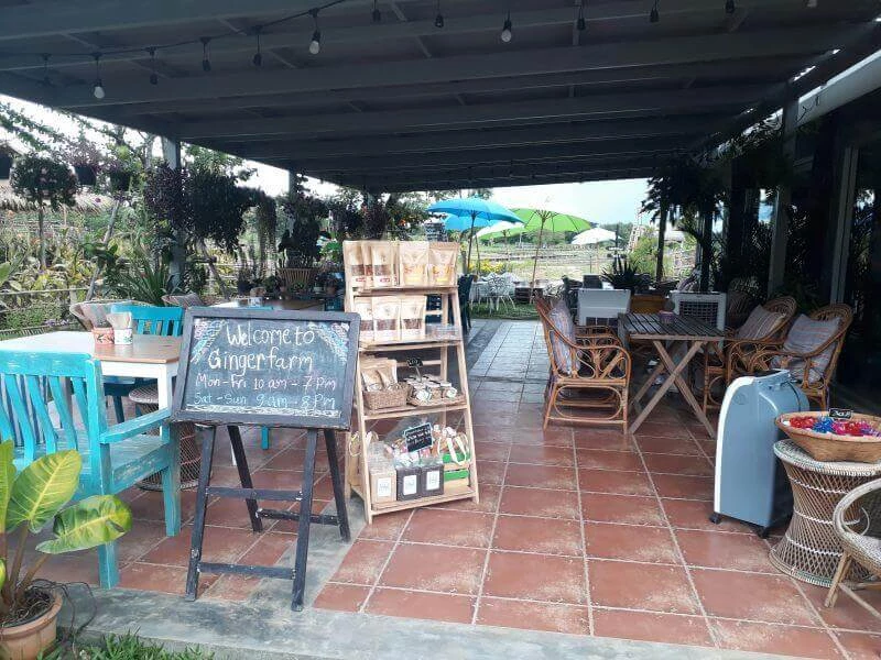 Ginger Farm restaurant Chiang Mai entrance Ginger Farm restaurant Chiang Mai