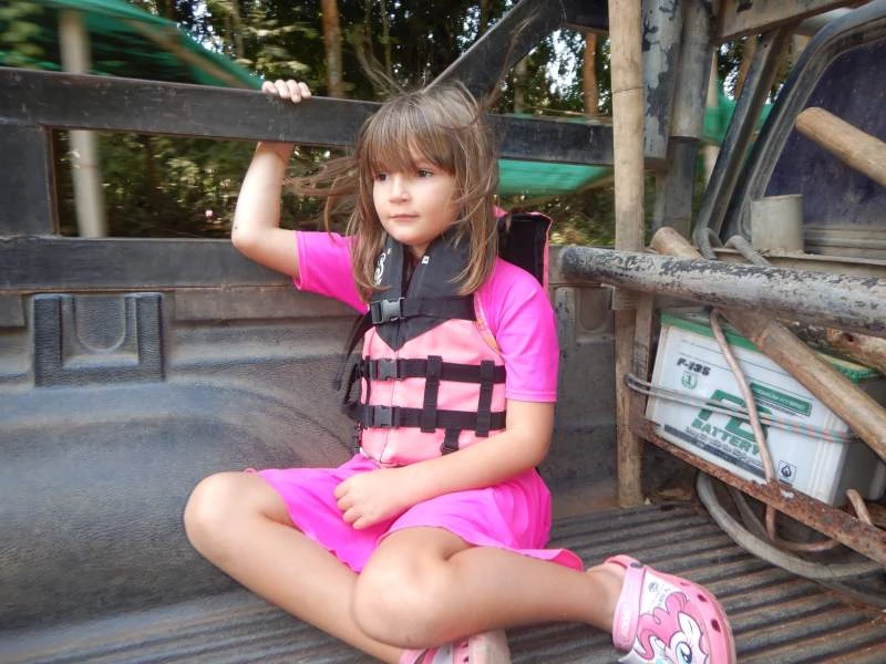 On the way to bamboo rafting Chiang Mai