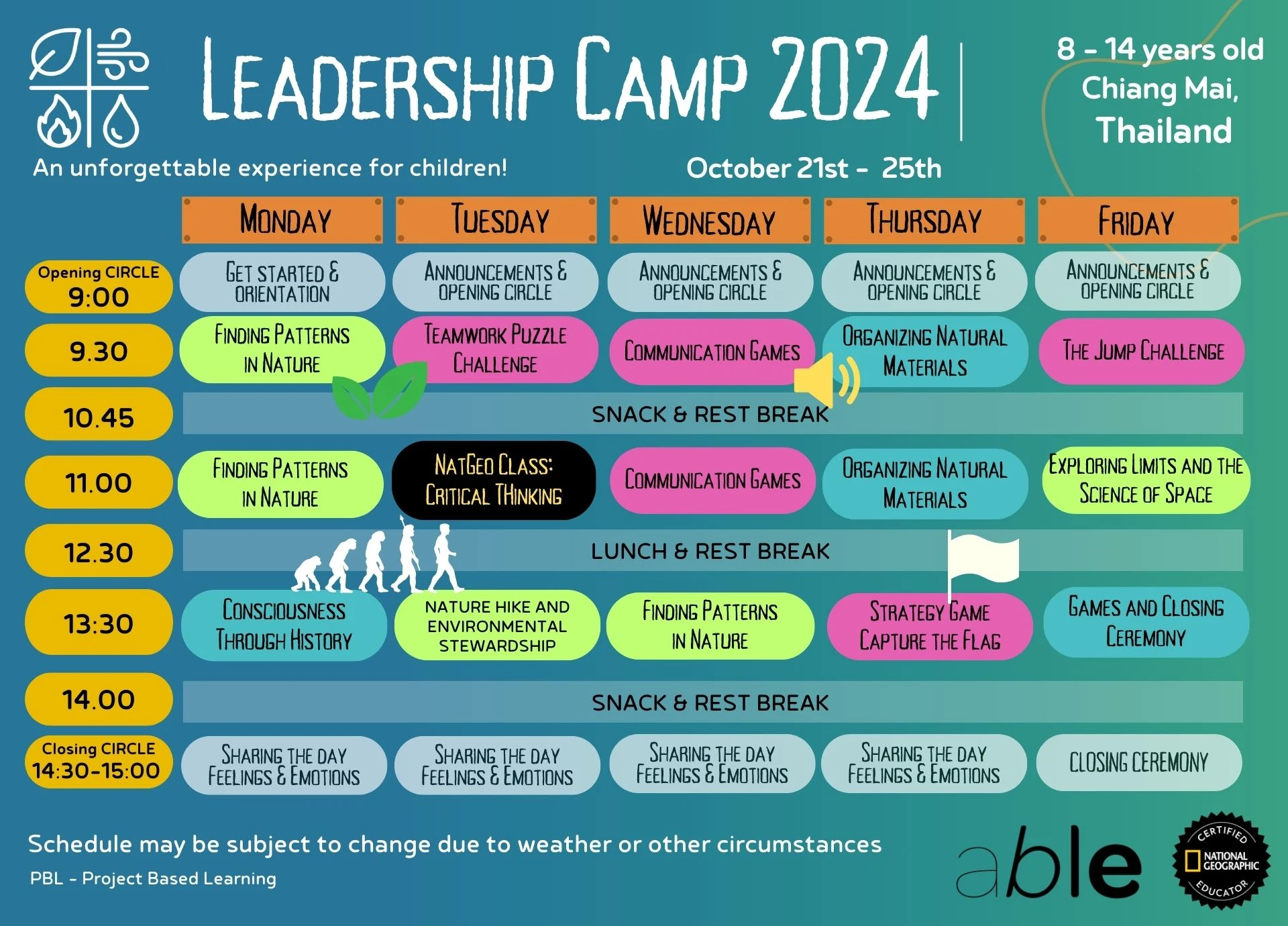 October Break Camps Chiang Mai 2024 Chiang Mai Family Guide able camp sched