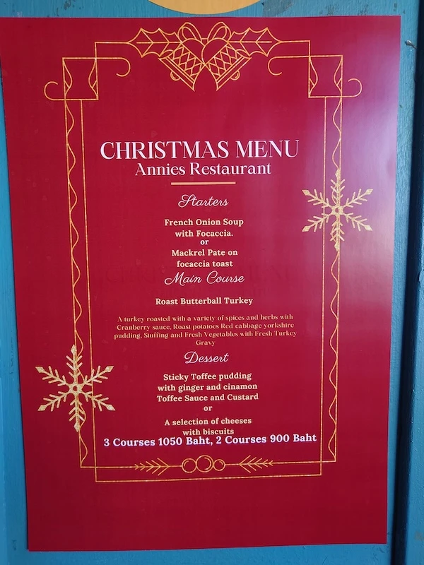 Annies Christmas dinner chiang mai