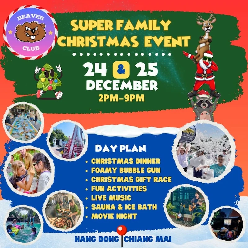 Beaver Club family Christmas Chiang mai